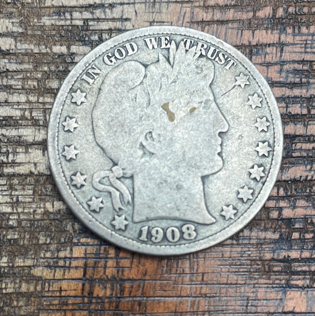 1908-O 50C US Barber Half Dollar