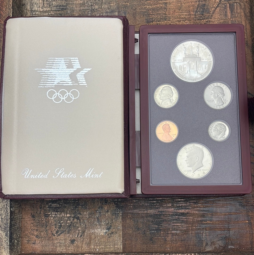 1984-S US Mint Olympic Prestige Set 6 Proof Coins in OGP