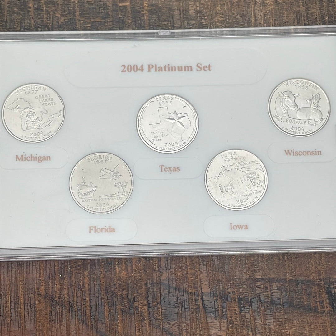 2004 Platinum Edition State Quarter Collection in OGP