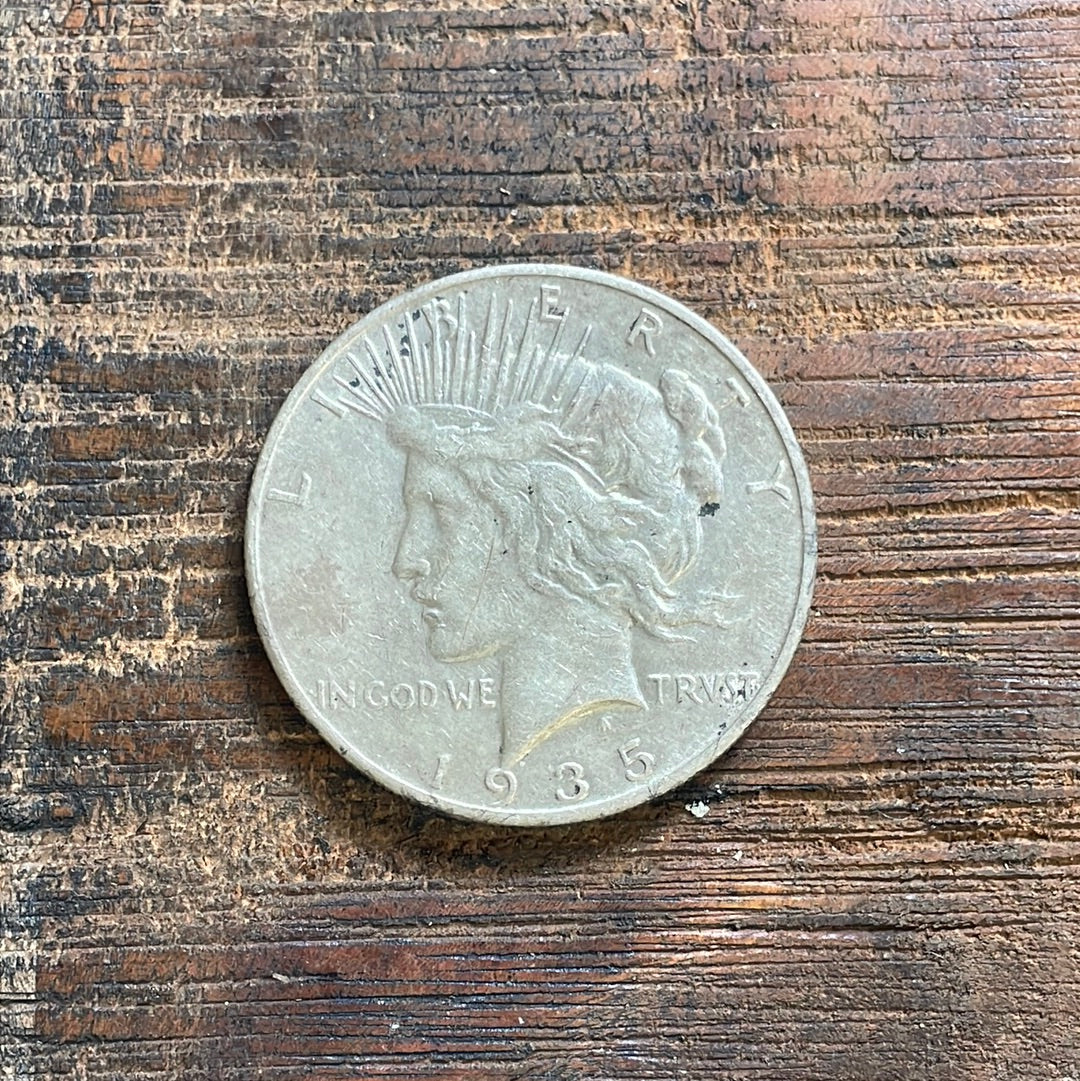 1935-S $1 US Silver Peace Dollar