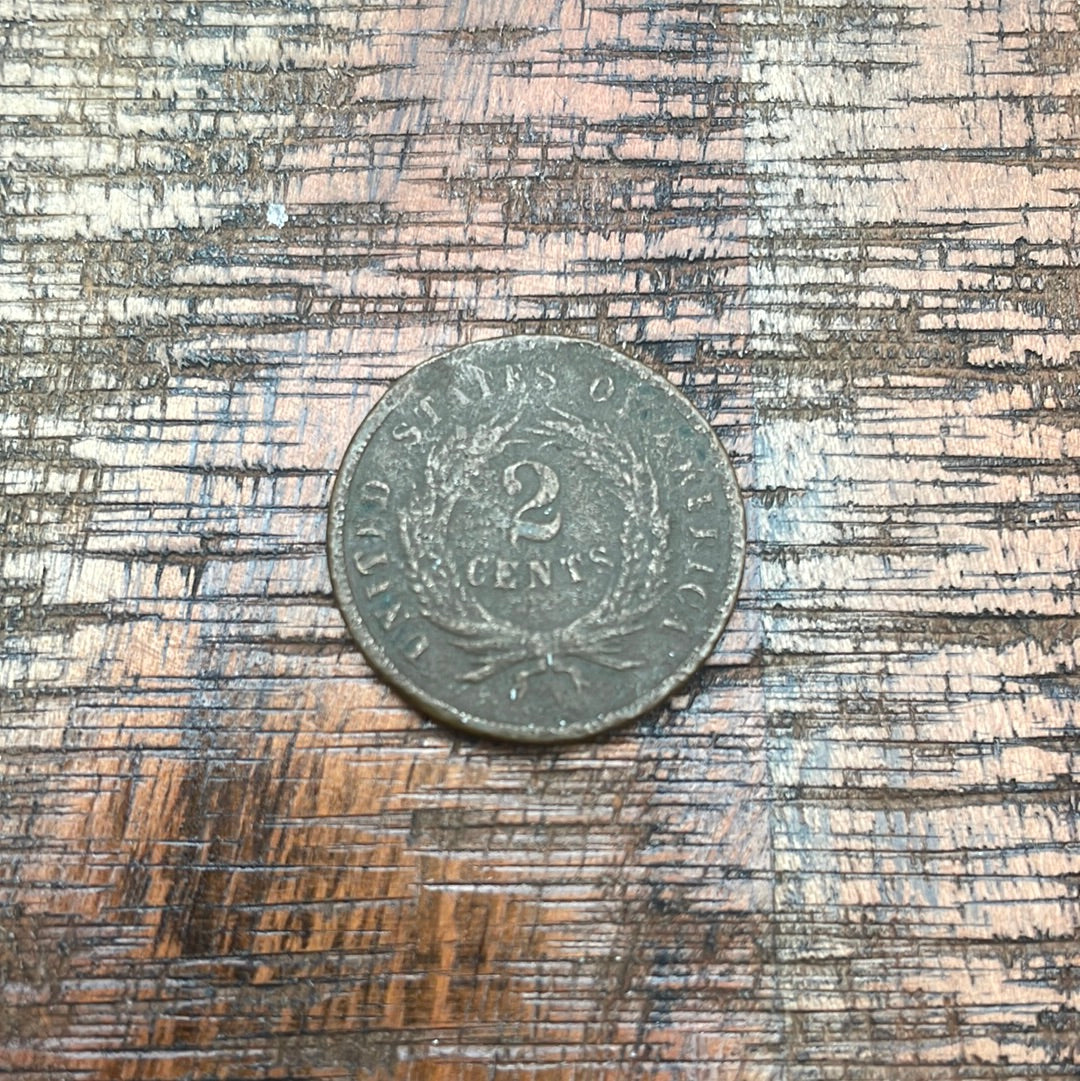 1864 2C US Two Cent Piece