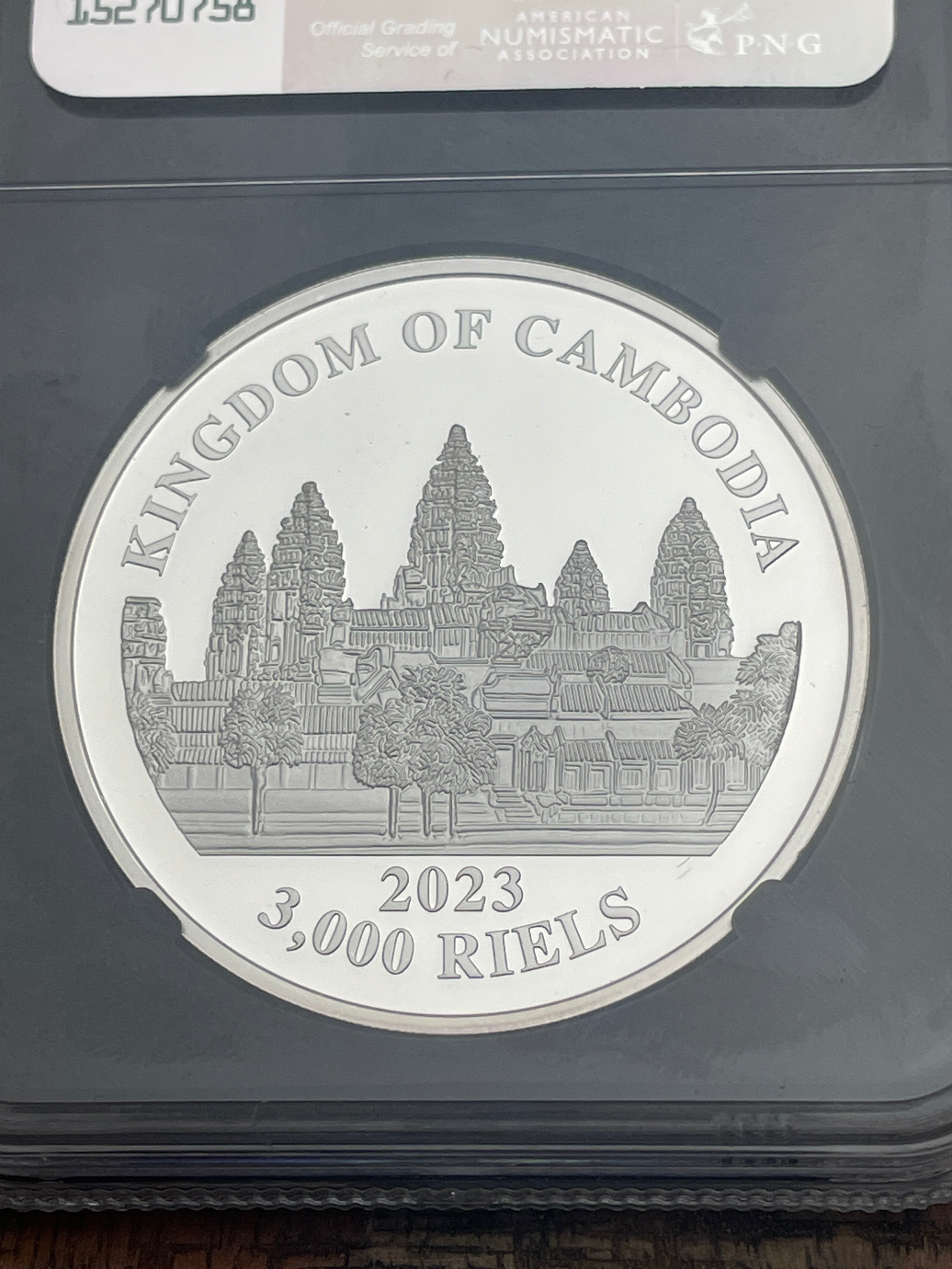 2024 Cambodia 3000 Riels Lost Tiger 1oz .999 Fine Silver NGCX 10