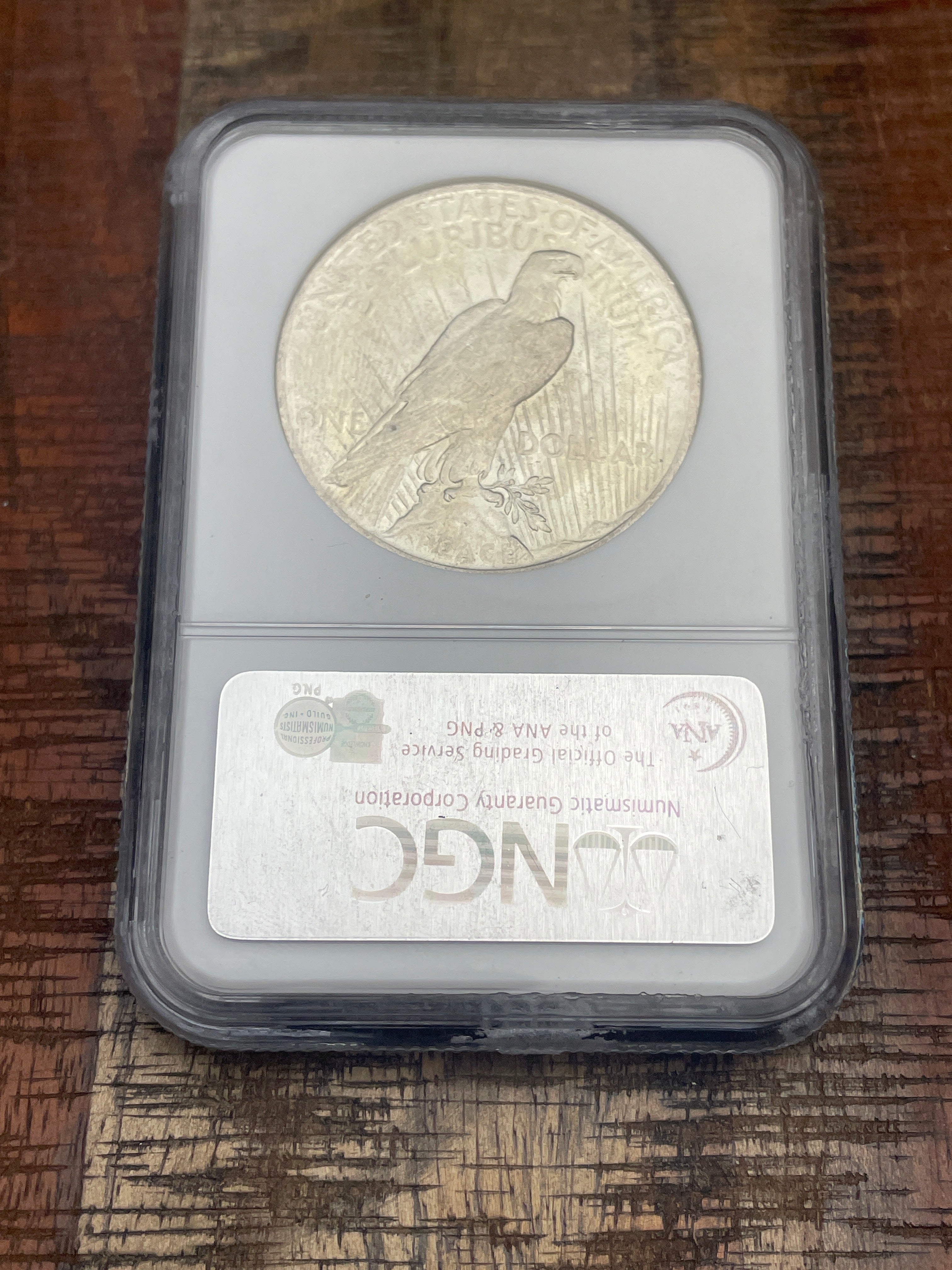 1923 US $1 Peace Silver Dollar NGC MS64