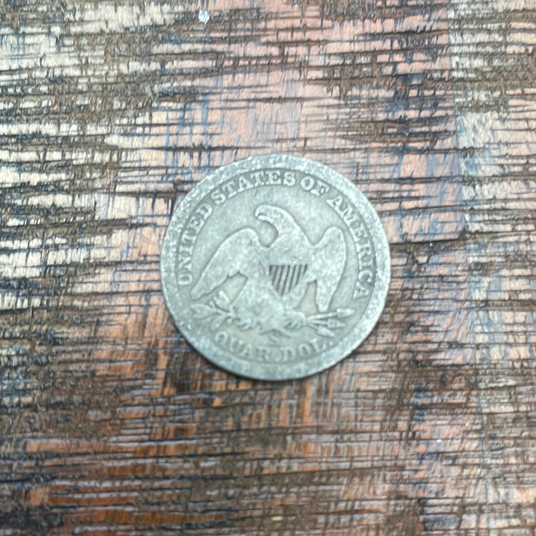 1858-S 25c US Seated Liberty Quarter ~Variety 1 Resumed with weight Standard of Variety 2 ~BETTER DATE