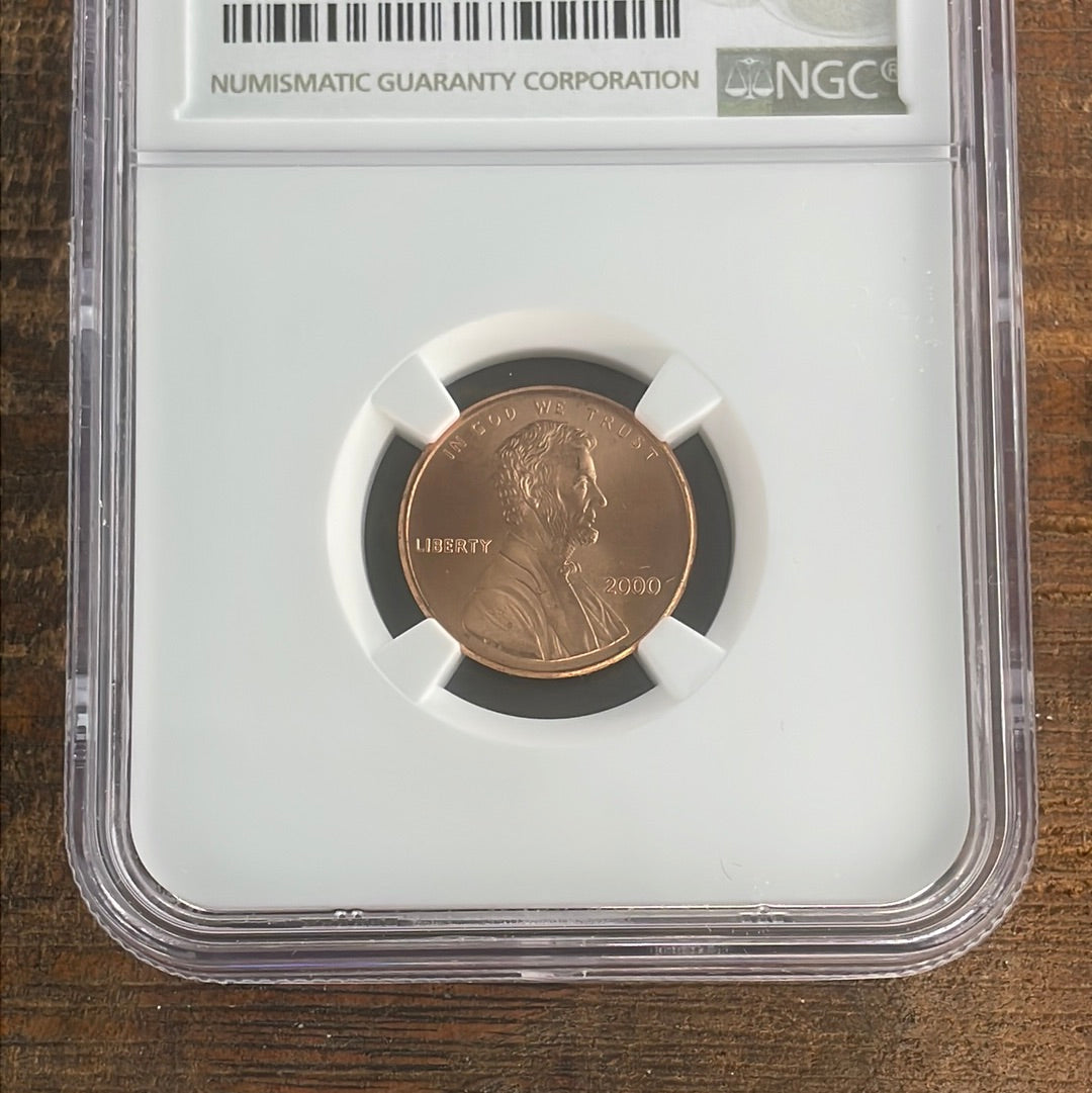 2000 1c US Lincoln Memorial Cent “Cheerios Promotion” NGC MS67 RD