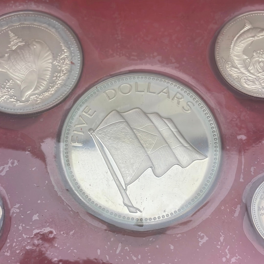 1974 Commonwealth of the Bahamas Proof Set Minted at the Franklin Mint in OGP no COA