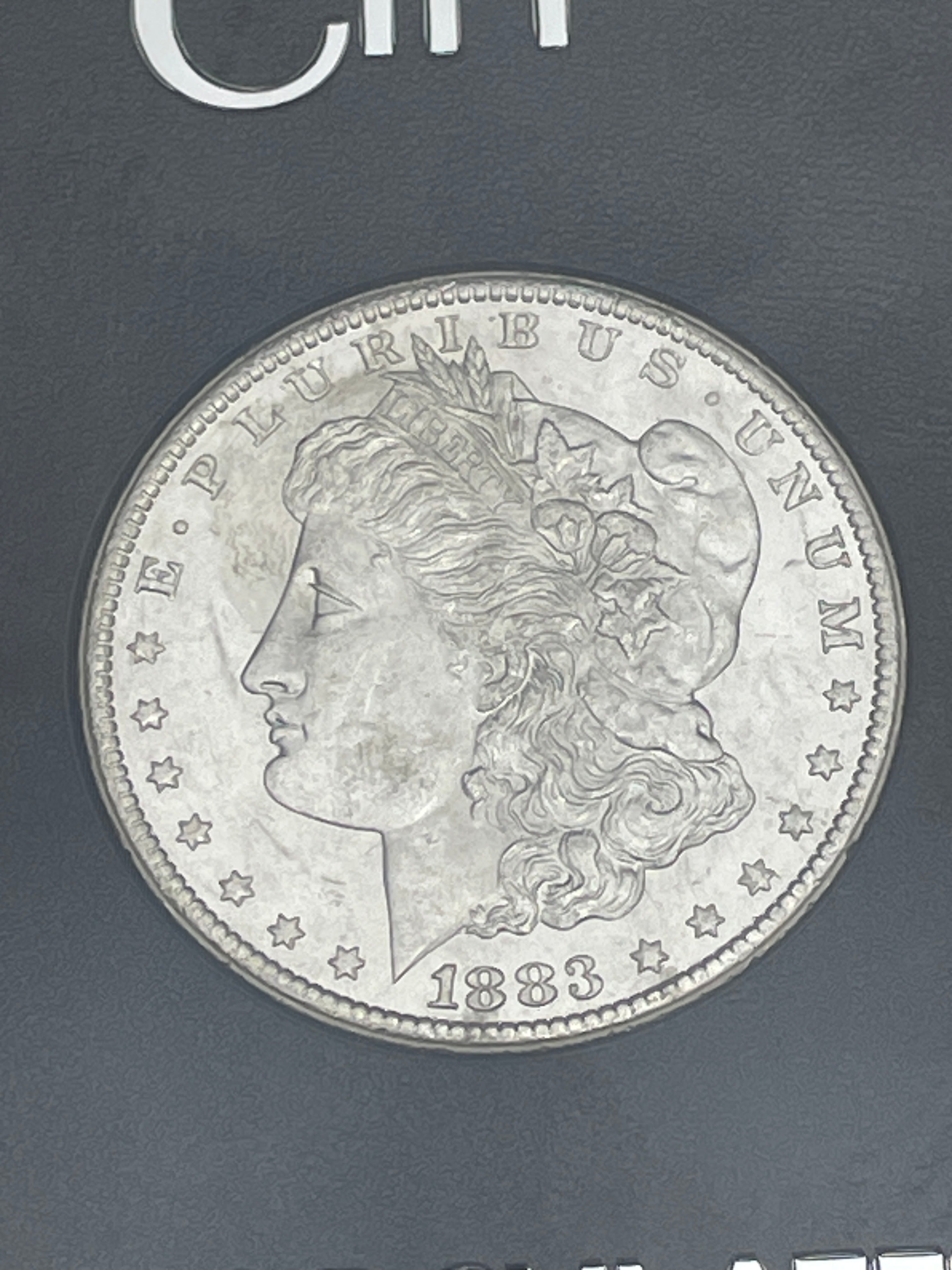 1883-CC $1 US Morgan Silver Dollar GSA Carson City ~ VAM 8A