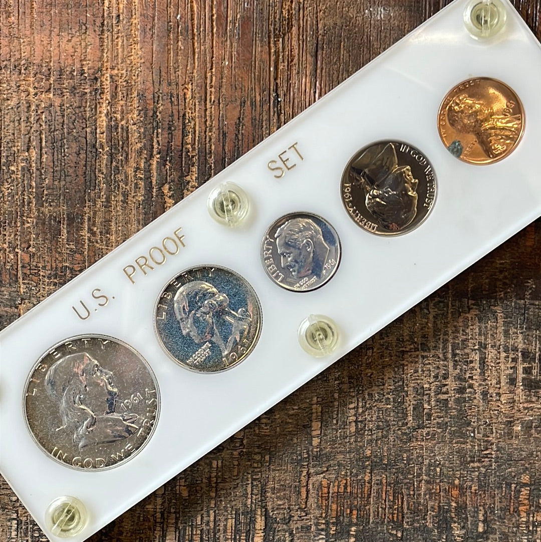 1961 Proof Set in Coin Holder