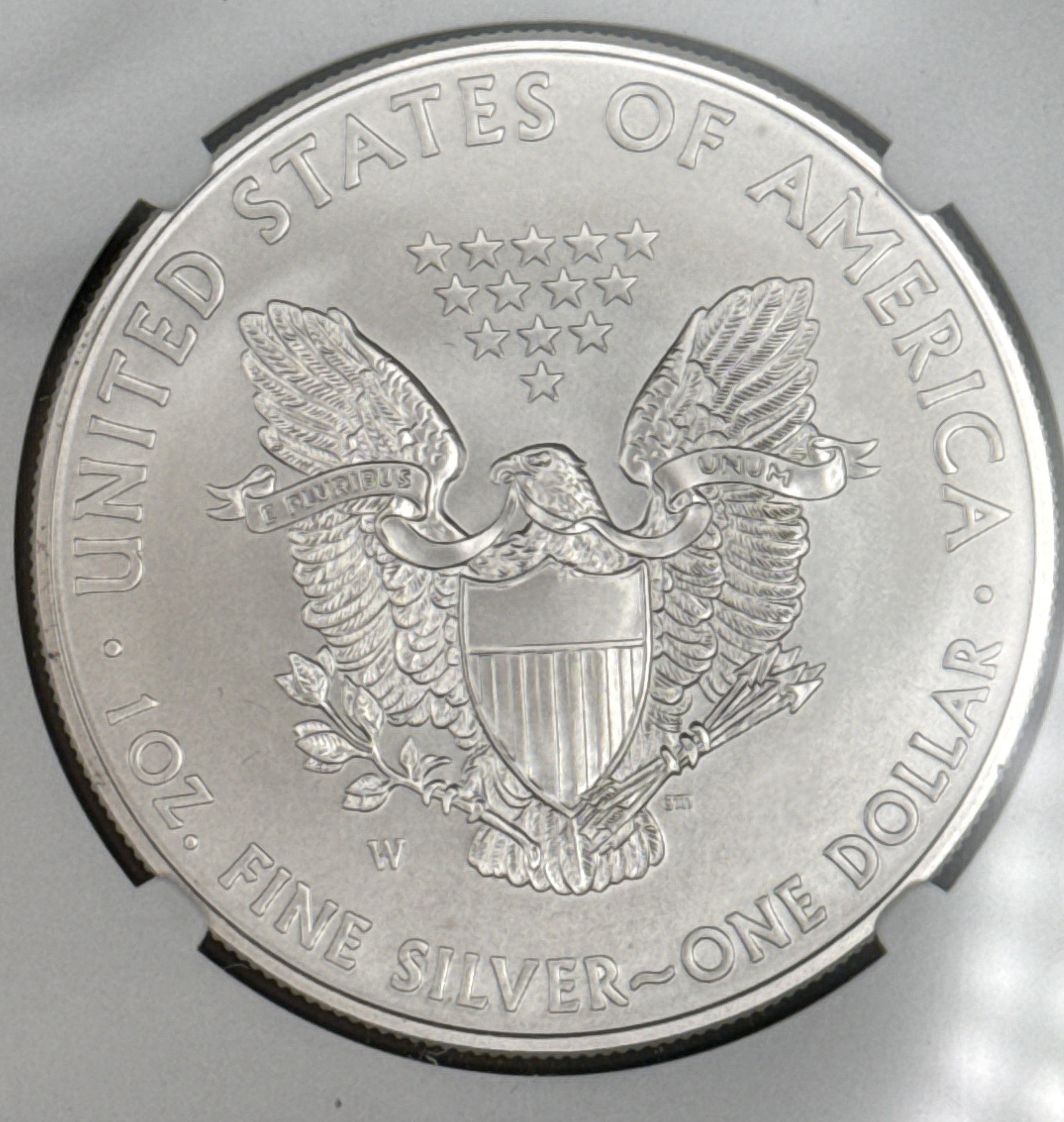 2014-W $1 American Silver Eagle ~ Burnished ~ NGC graded MS70