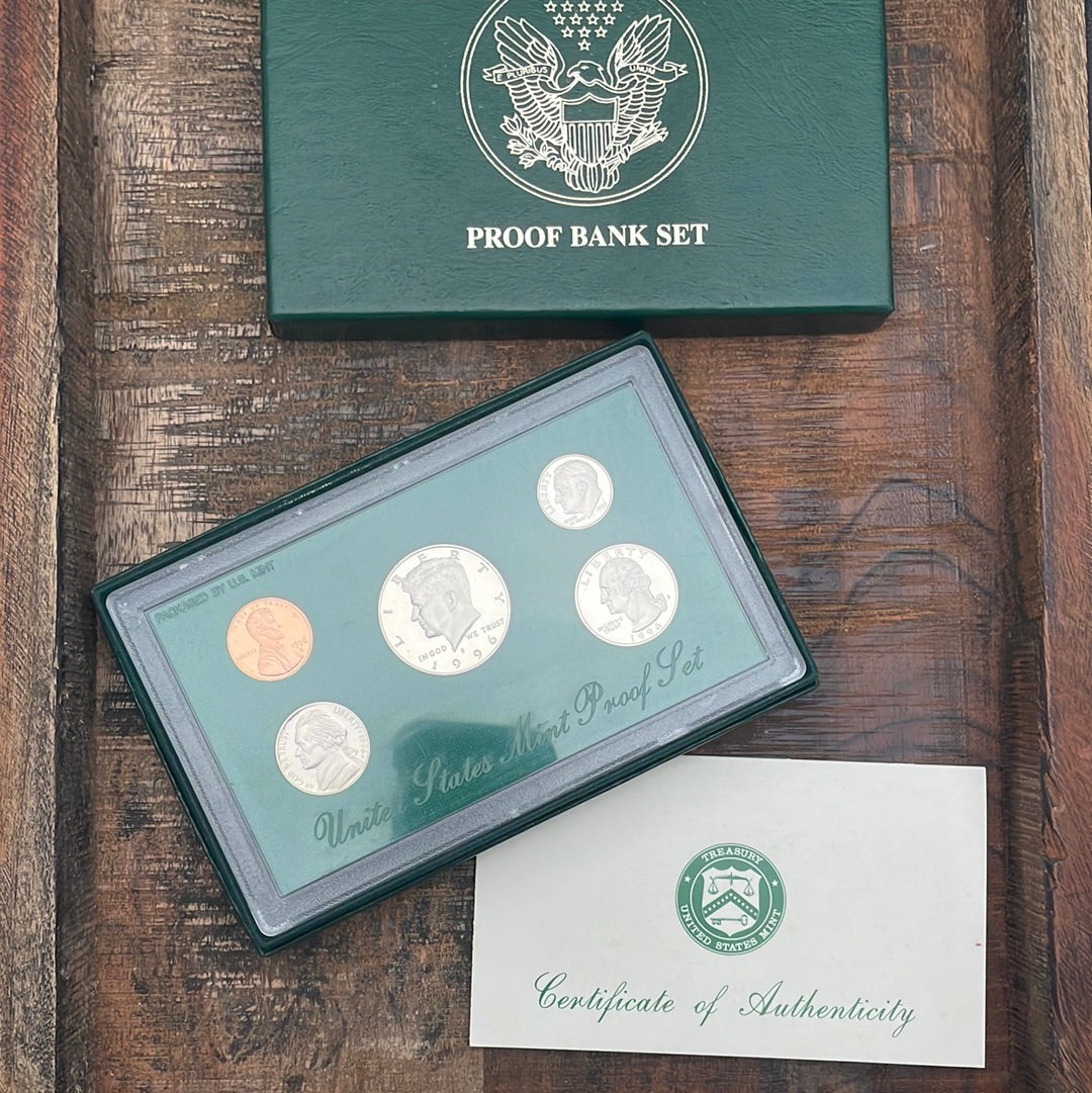 1996 Proof Bank Set in OGP with COA