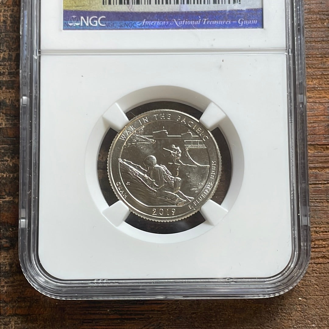 2019 W Pacific HP 25c Great American Coin Hunt NGC MS 65