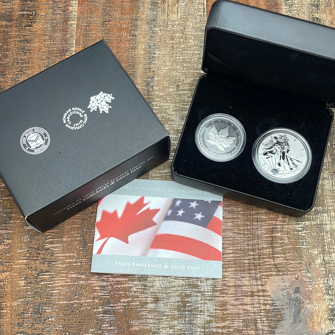 2019 Pride of Two Nations~Canada Set and US Set~ 2 coins in each set 4 coins total ~  In OGP with BOX and COA