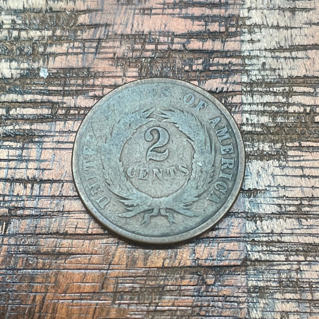 1864 2C US Two Cent Piece