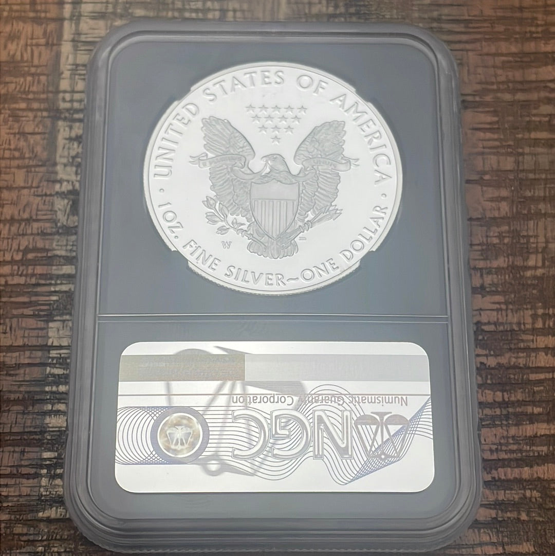 2021-W $1 US American Silver Eagle~ Heraldic Eagle T-1~ Congratulations Set~ FDOI~ NGC PF70 Ultra Cameo ~ Mercanti Signed.
