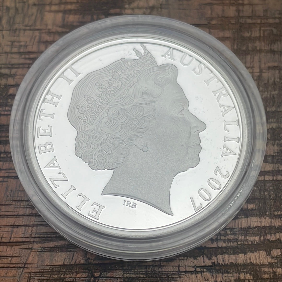 2007 $1 Australian Silver Kangaroo ~ Proof Coin ~ Low Mintage ~ COA