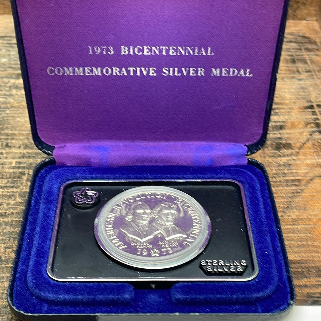 1973 Bicentennial Commemorative Silver Medal with Box and COA