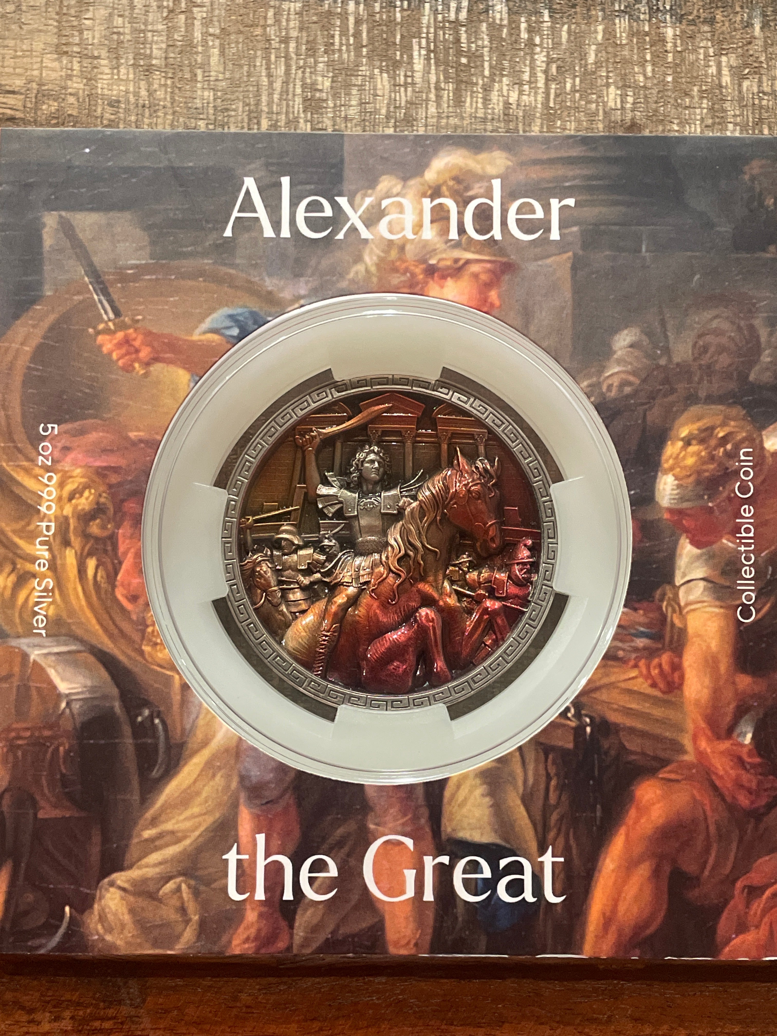 2023 T'Chad 25000 Francs CFA 5oz Silver Alexander the Great High Relief
