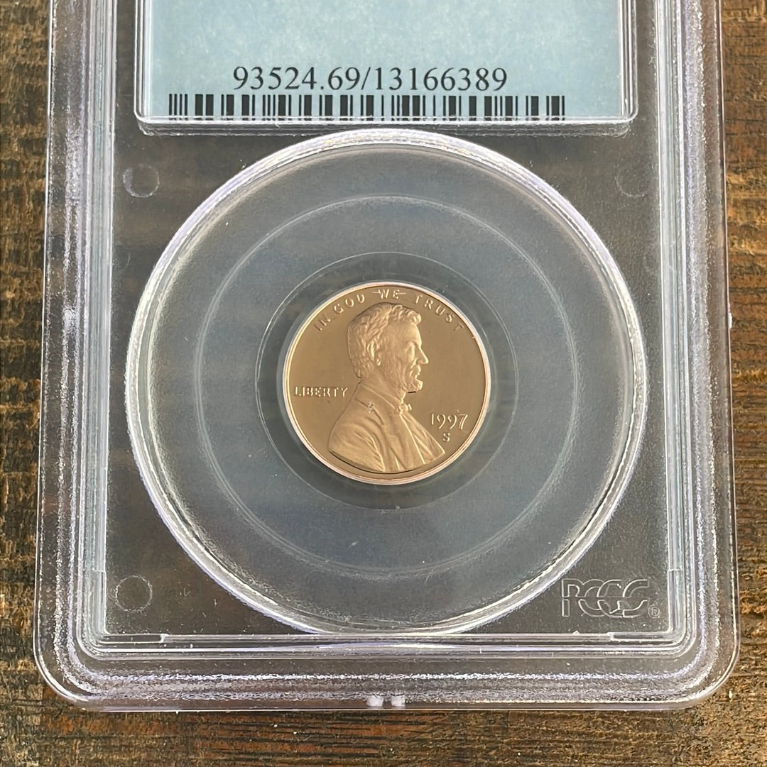 1997-S 1c US Lincoln Memorial Cent PCGS PR69RD DCAM