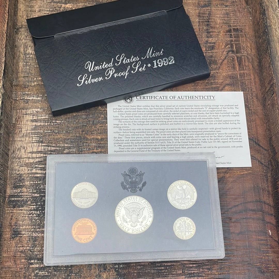 1992 Silver Proof Set in OGP