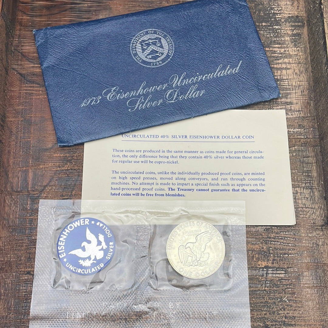 1973 Eisenhower Uncirculated Silver Dollar