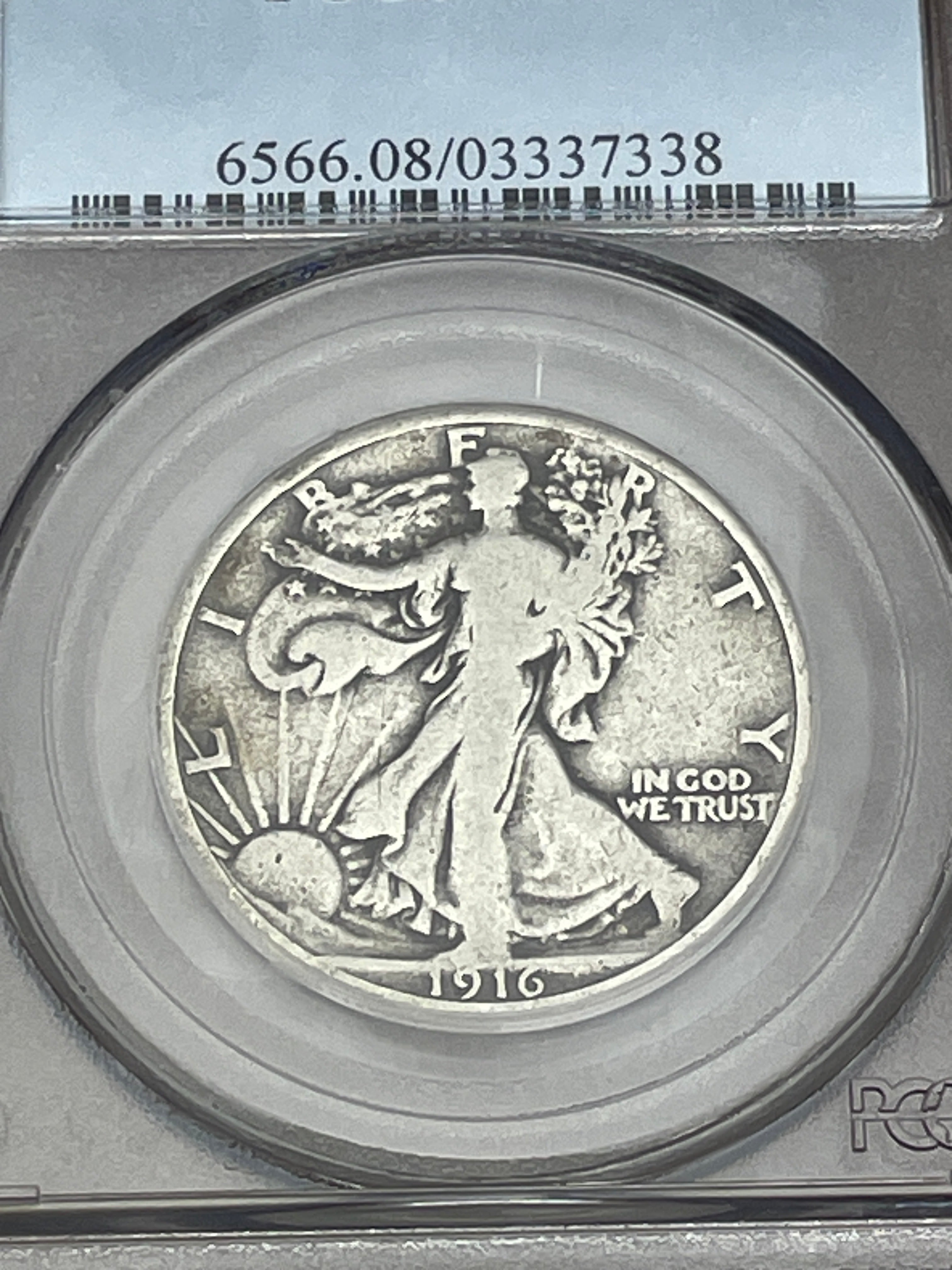 1916 50c Walking Liberty Half Dollar PCGS VG 08