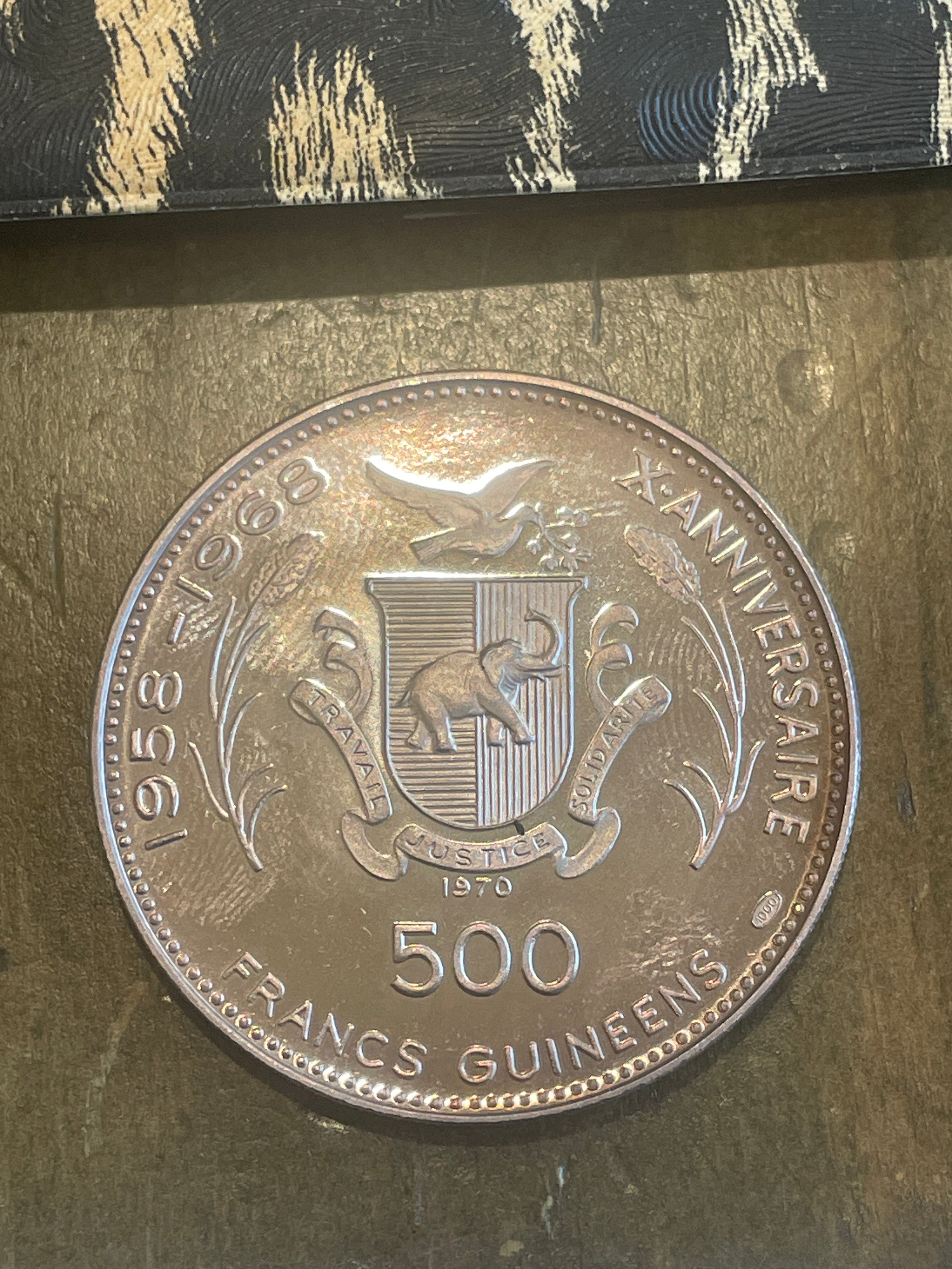1970 500 Francs Guineens 1972 Summer Olympics Silver Proof Commemorative