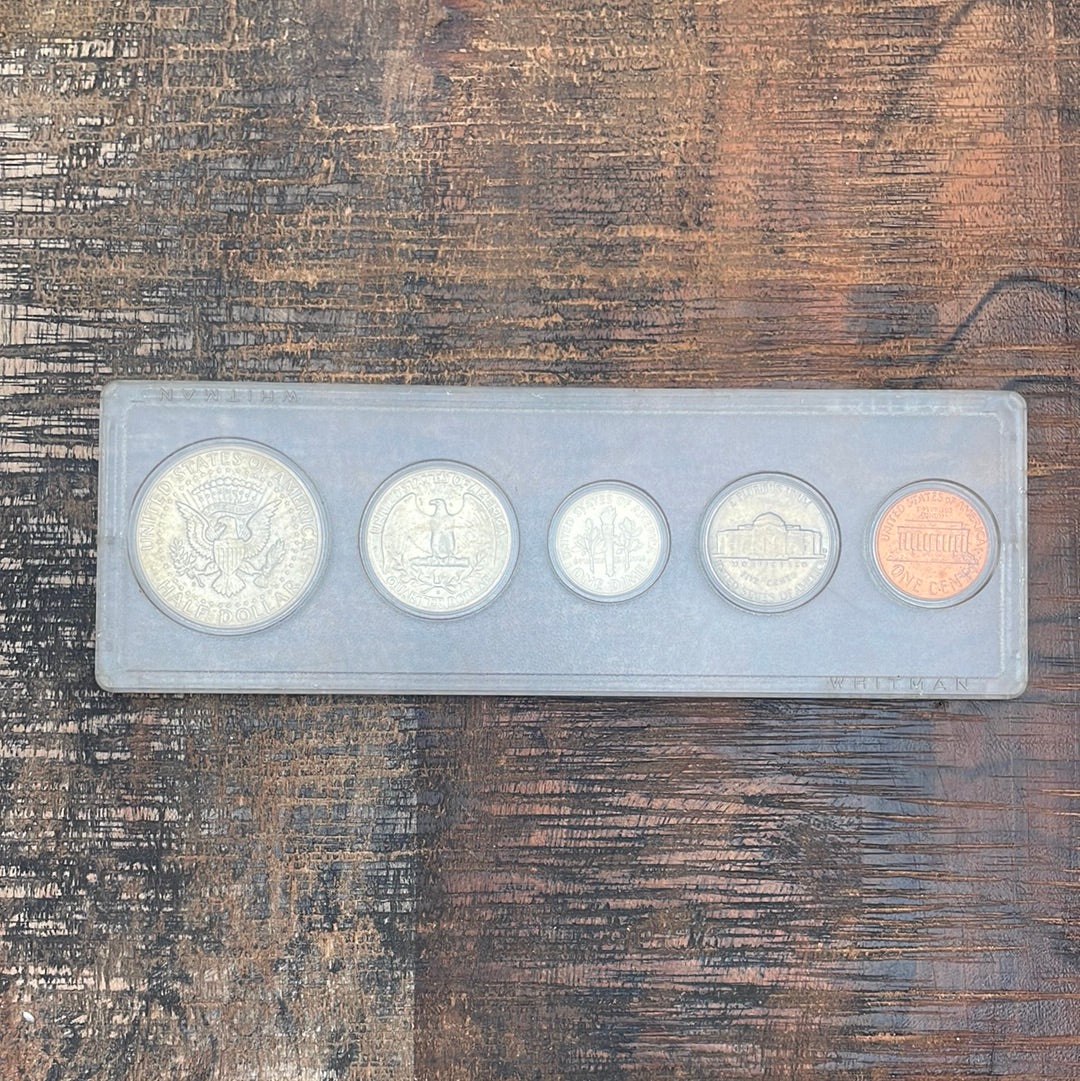 1964 Birth Year Set, Brilliant Uncirculated Coins, Whitman Case