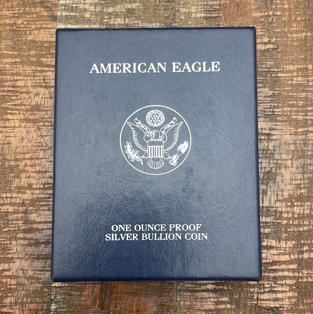 2006-W $1 US American Silver Eagle Proof Coin~Capsule, Presentation Case, Box, with COA.