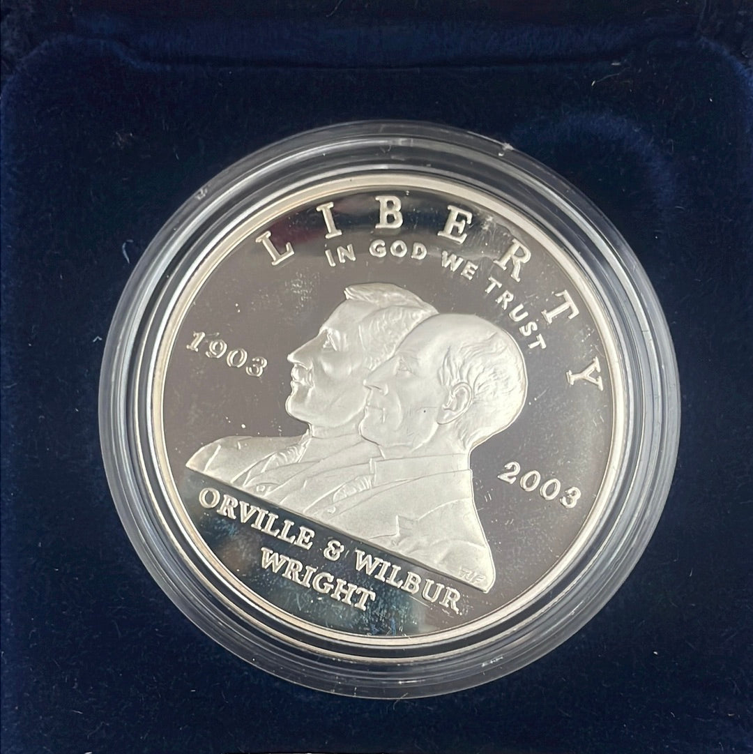 2003 $1 US First Flight Centennial Commemorative Coin ~ Proof Silver Dollar ~ In OGP with COA