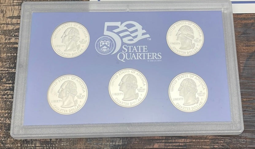 2007 US Mint 50 State Quarters Proof Set in OGP with COA