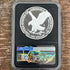 2021-W $1 US American Silver Eagle, Eagle Landing T-2, FDOI, NGC PF70 Ultra Cameo, Gaudioso Signed