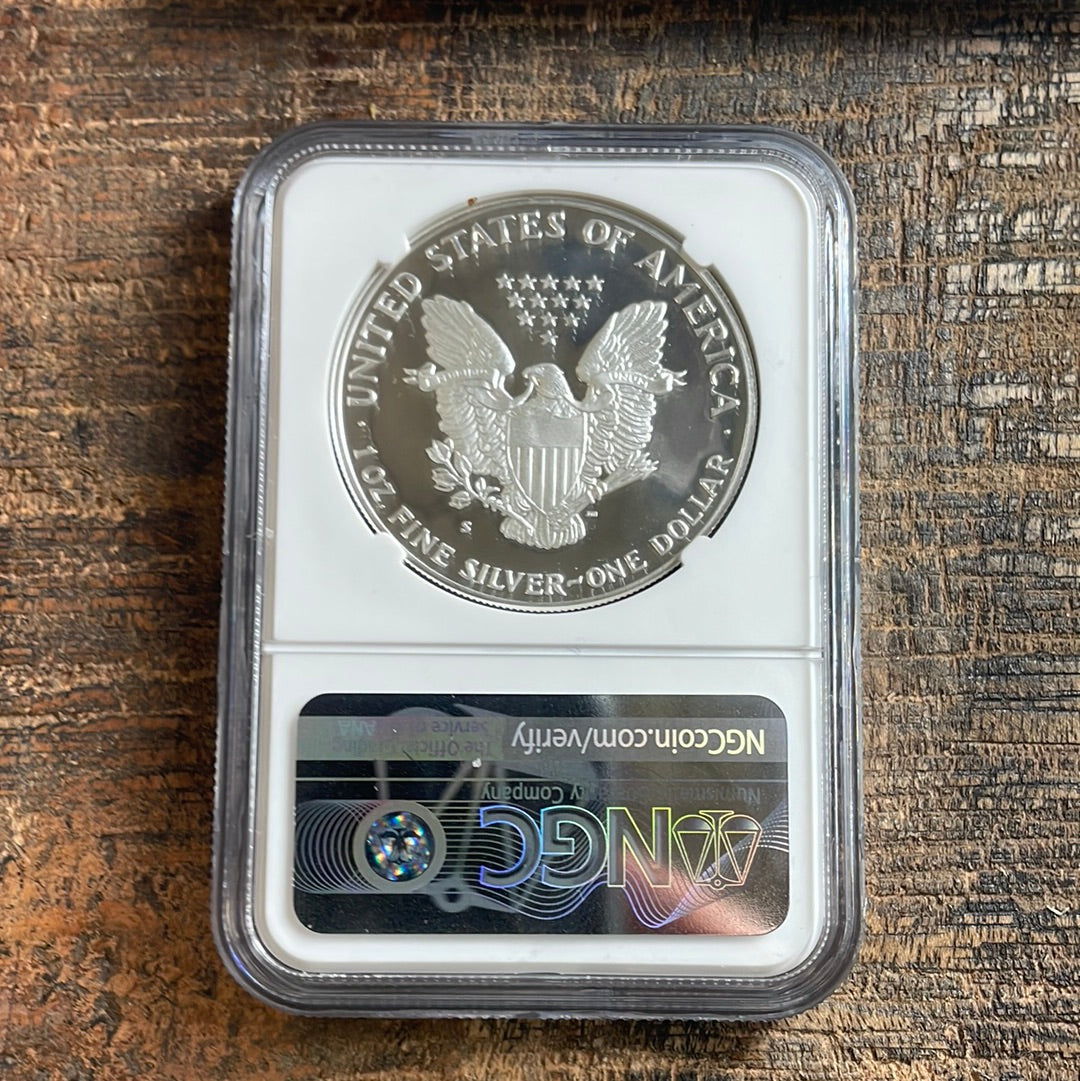 1986-S $1 American Silver Eagle NGC PF 69 Ultra Cameo.