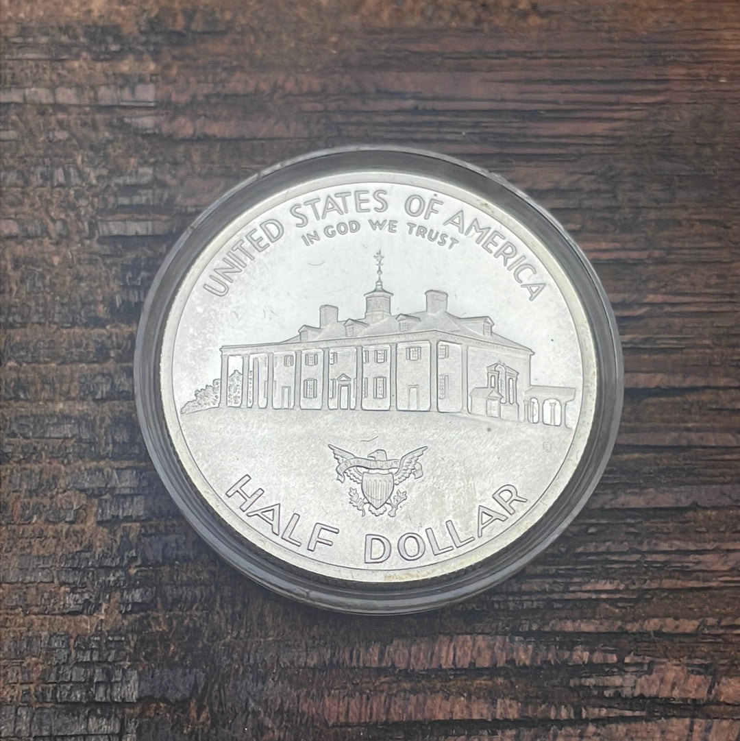 1982-S 50c George Washington Commemorative Half Dollar Silver Proof in Damaged Mint Packaging (NO COA)