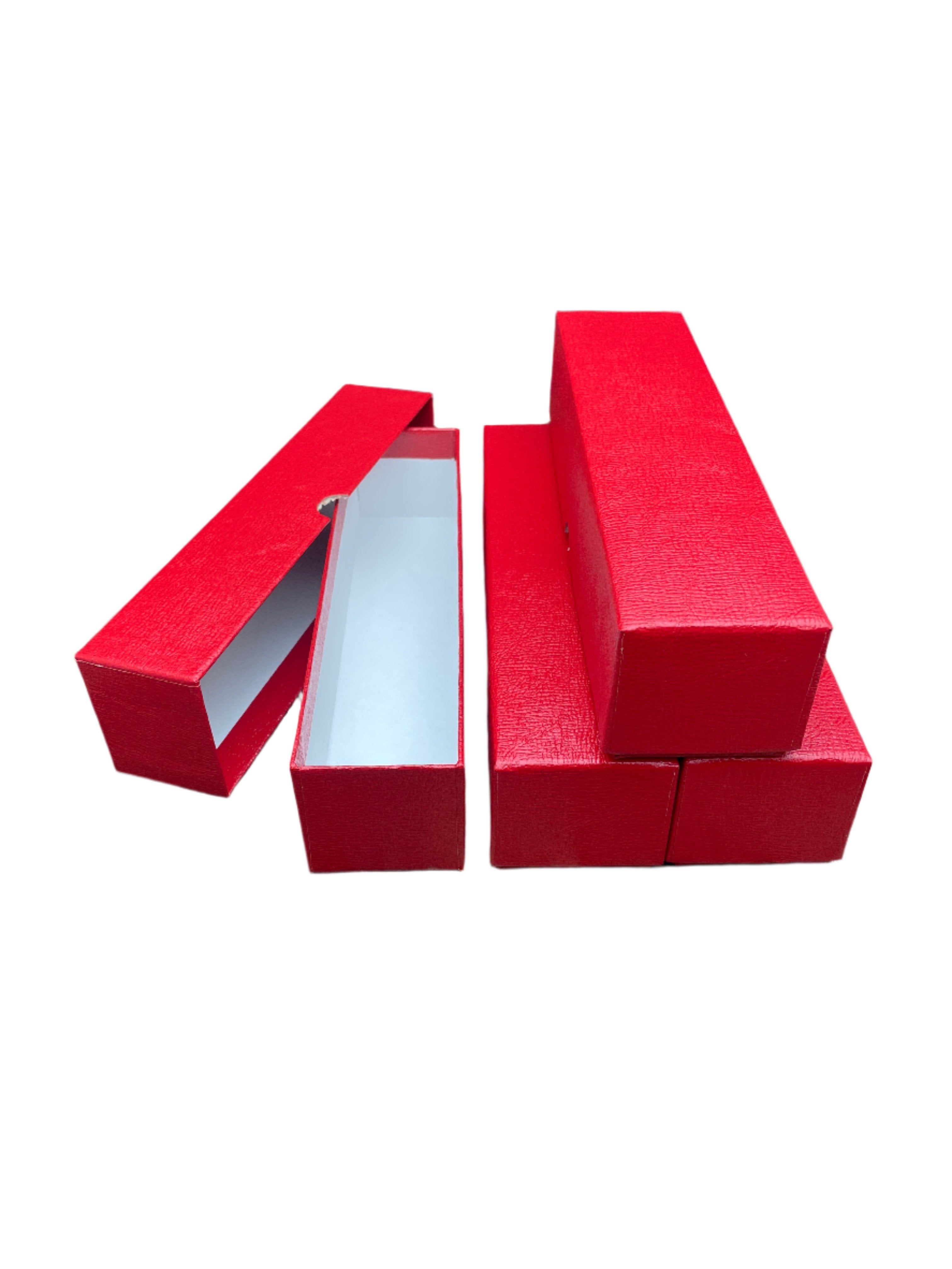 Red Cardboard 9' 2x2 Storage Box-Single Row