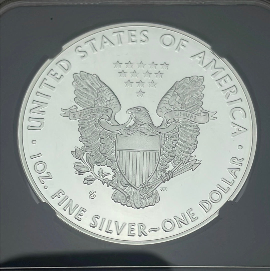2020-S $1 US American Silver Eagle~FDOI~ NGC PF 70 Ultra Cameo~ Mercanti Signed