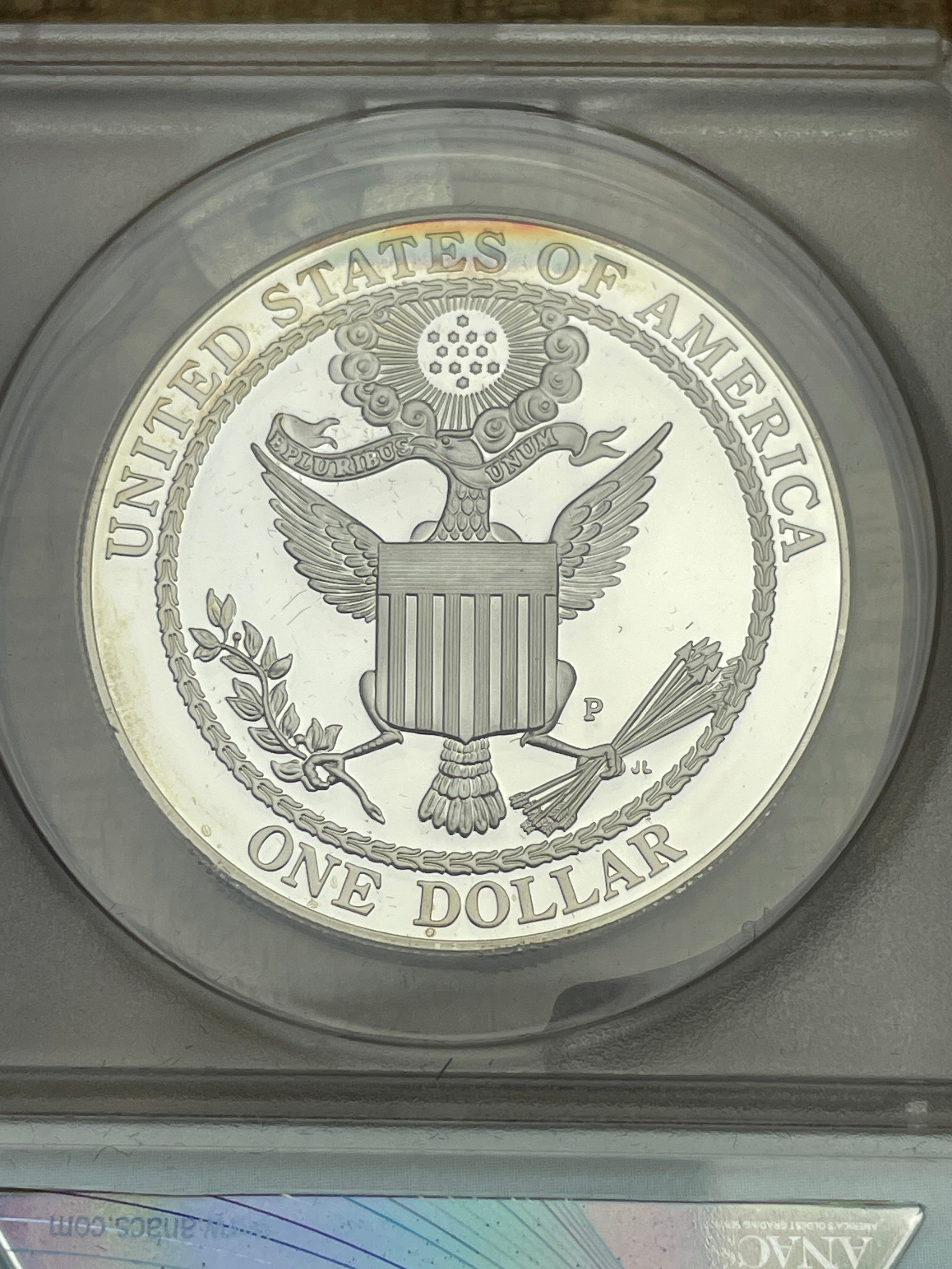 2008-P Silver $1 Proof Bald Eagle Commemorative FDOI ANACS PR70 DCAM