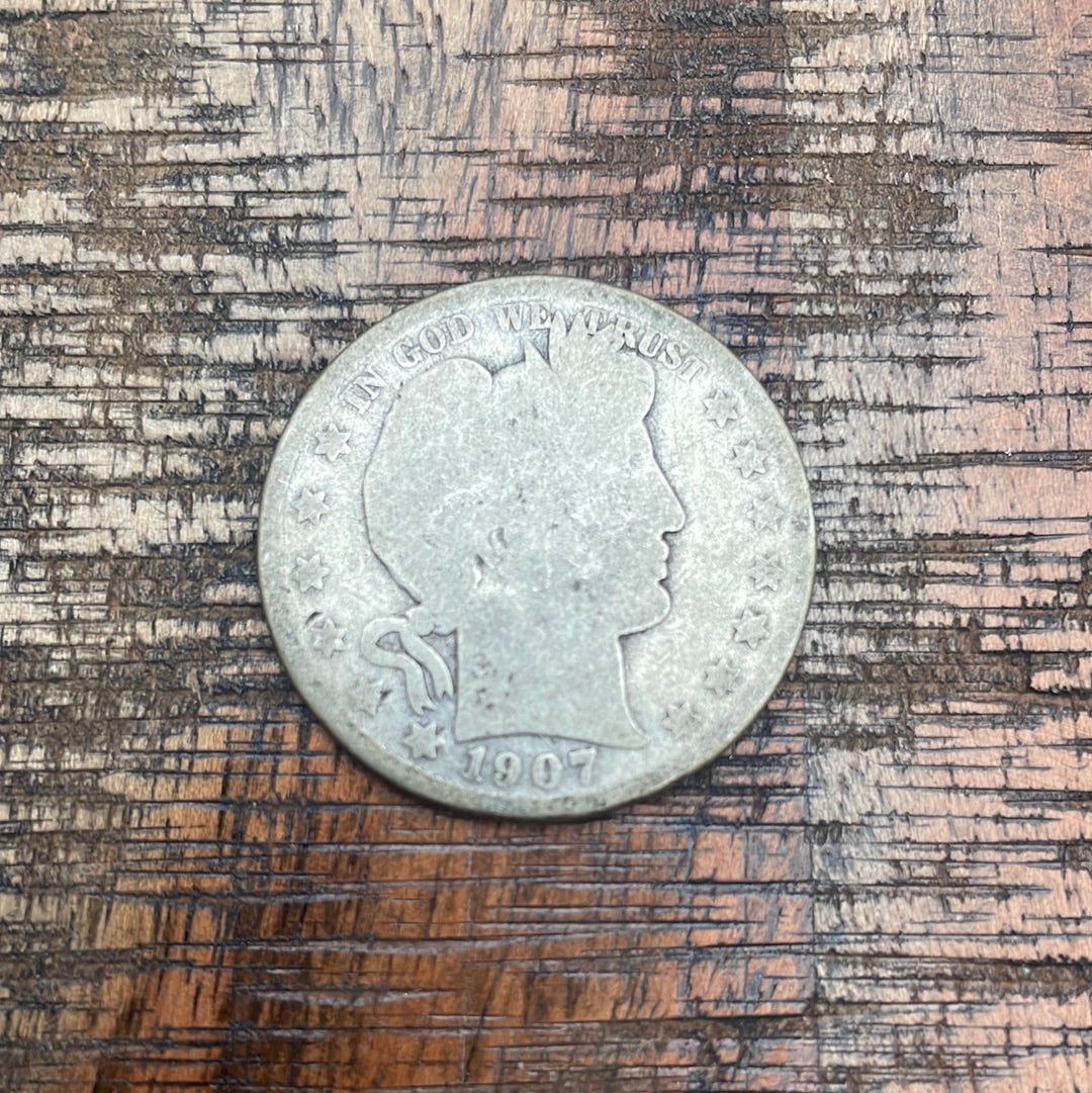 1907 50C US Barber Half Dollar