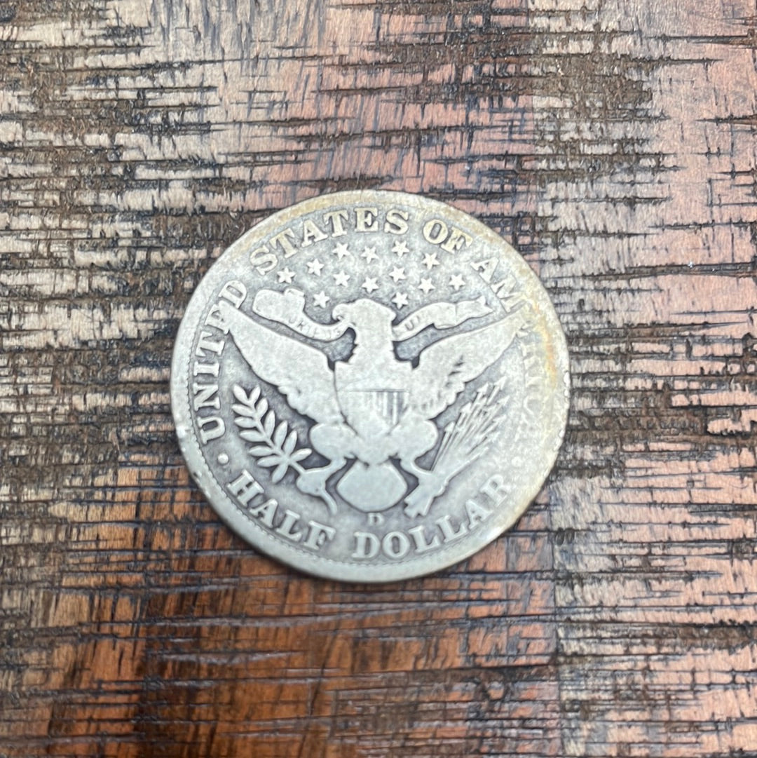 1907-D 50C US Barber Half Dollar