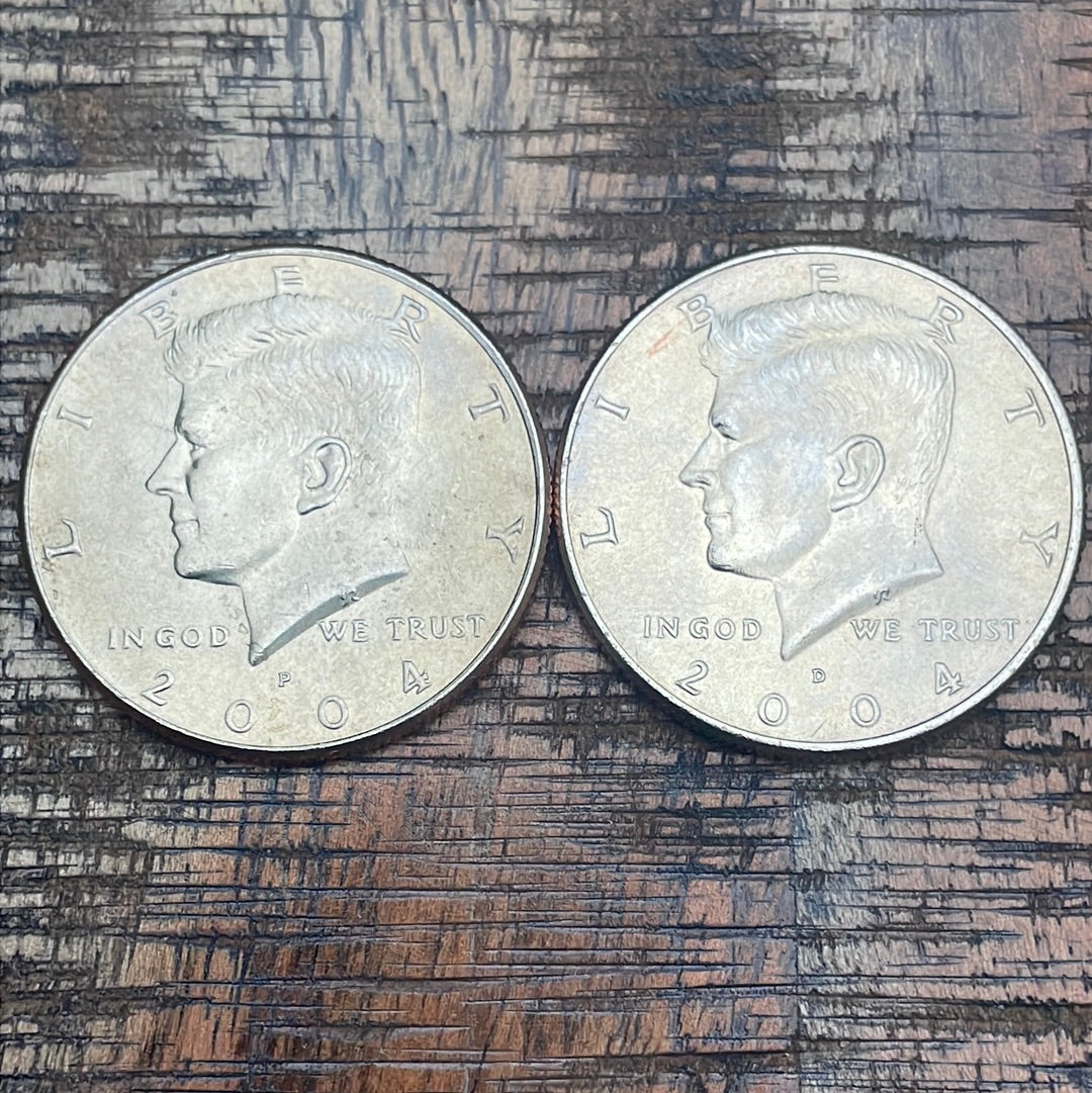 2004-P & D 50c Kennedy Half Dollar ~ Set of 2
