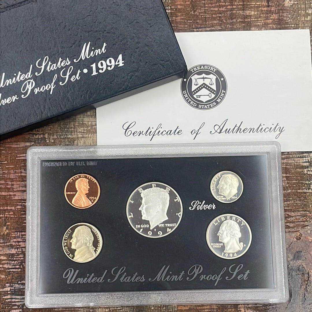 1994 US Mint Silver Proof Set ~ In OGP with COA