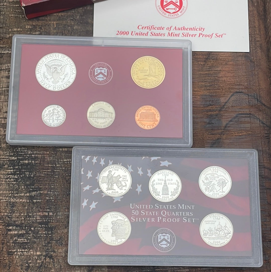 2000-S Silver Proof Set in OGP with COA