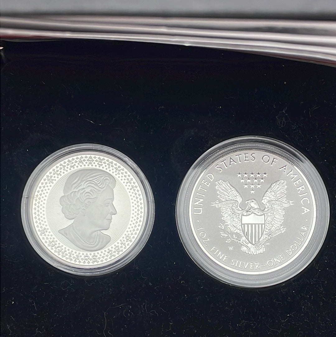 2019 Pride of Two Nations~Canada Set and US Set~ 2 coins in each set 4 coins total ~  In OGP with BOX and COA