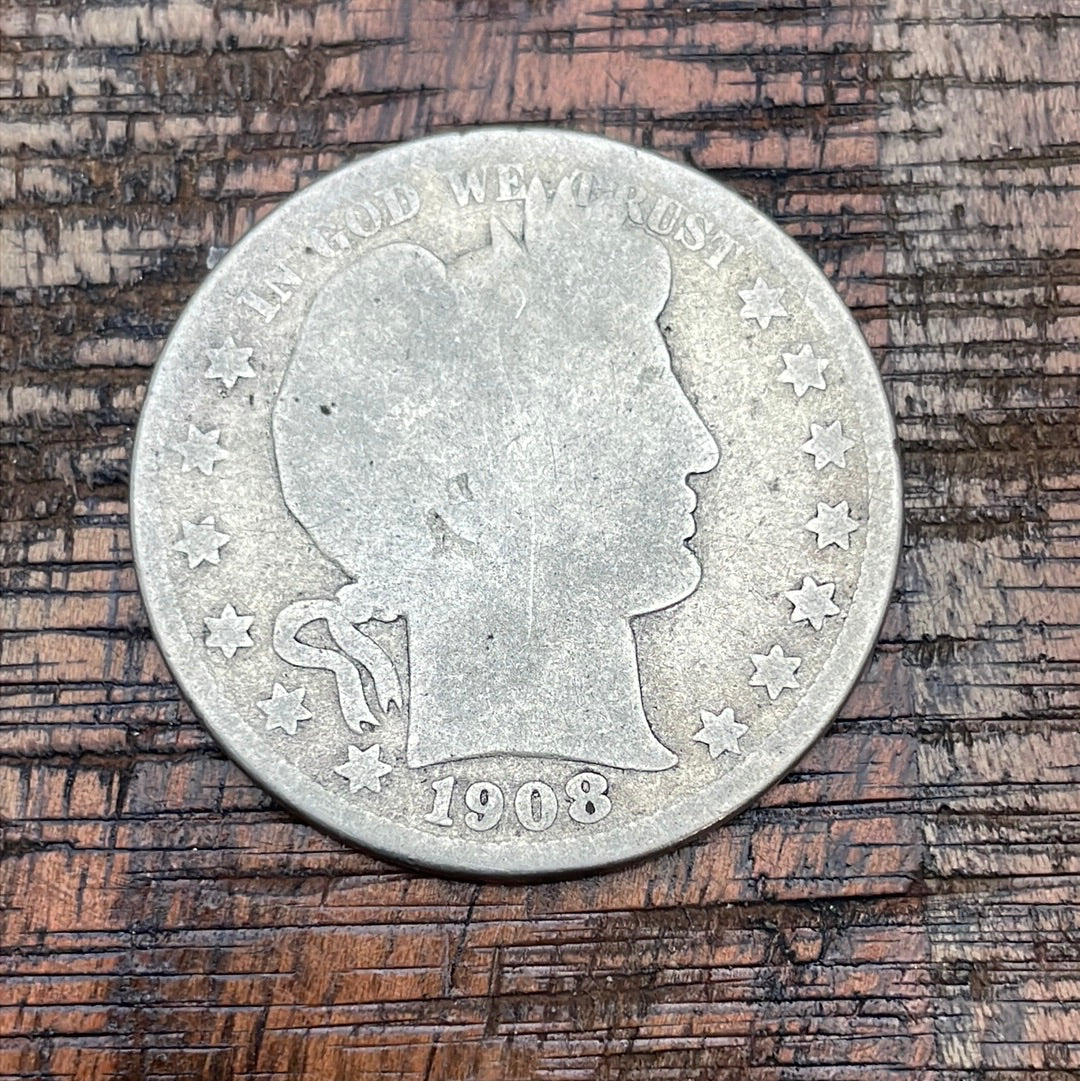 1908-D 50C US Barber Half Dollar