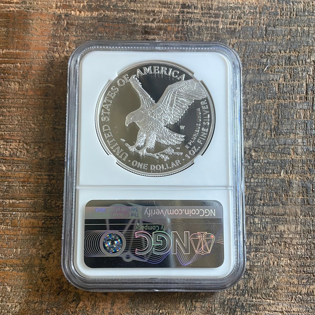 2021-W $1 American Silver Eagle Type-2 NGC PF70 Ultra Cameo.