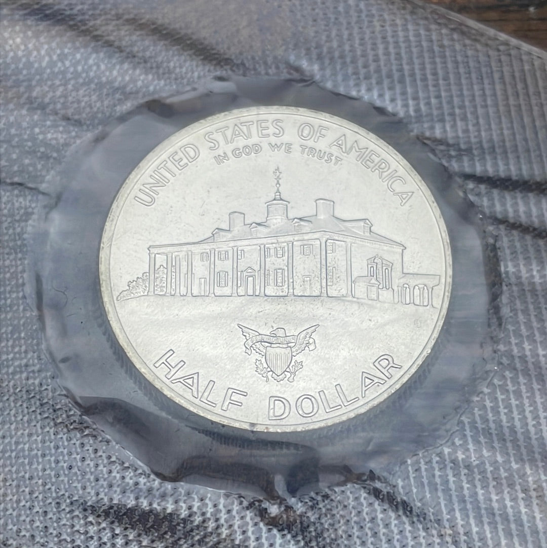 1982-D 50c George Washington Commemorative Half Dollar Silver Uncirculated Coin in mint packaging