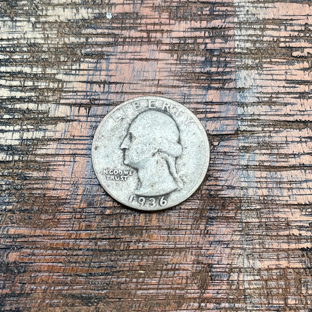 1936-D 25c US Washington Quarter