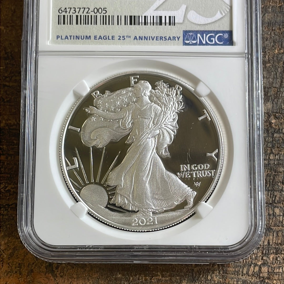 2021-W $1 American Silver Eagle Type-2 NGC PF70 Ultra Cameo.