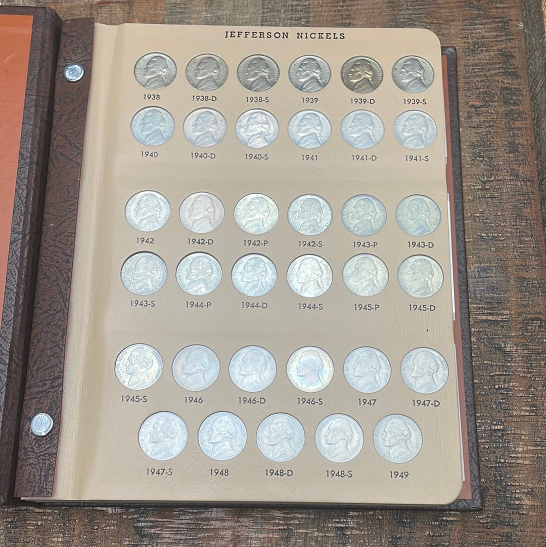 1938-2011 5C US Jefferson Nickels Complete Book - Includes Proof-Only Issues