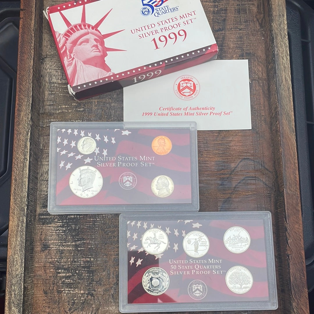 1999-S Silver Proof Set in OGP with COA