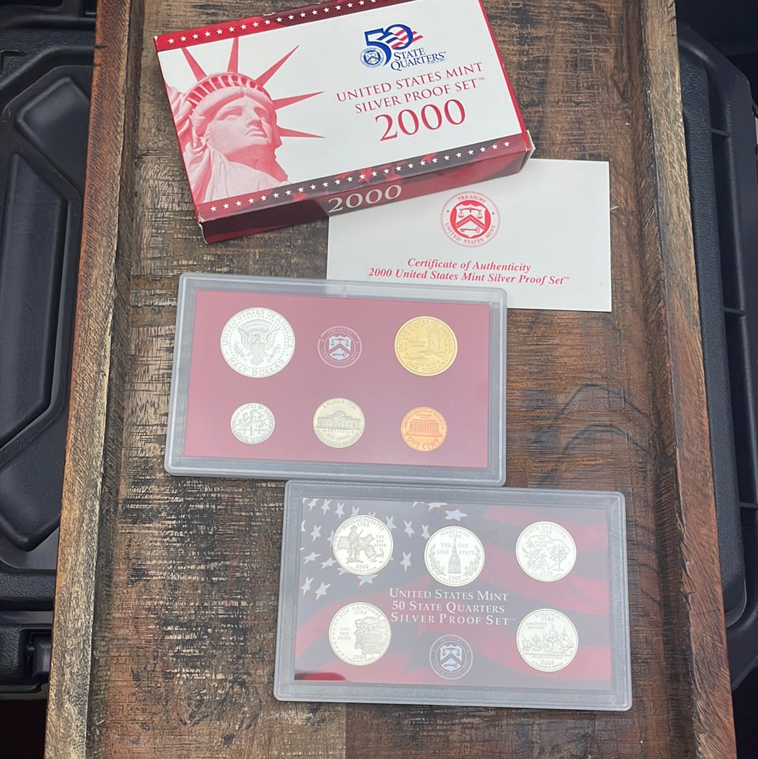 2000-S Silver Proof Set in OGP with COA